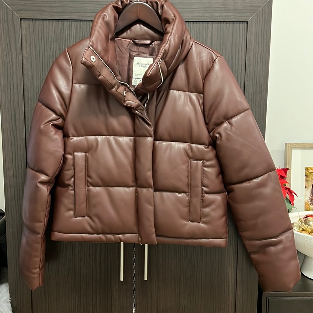Abercrombie & Fitch Vegan Leather Puffer